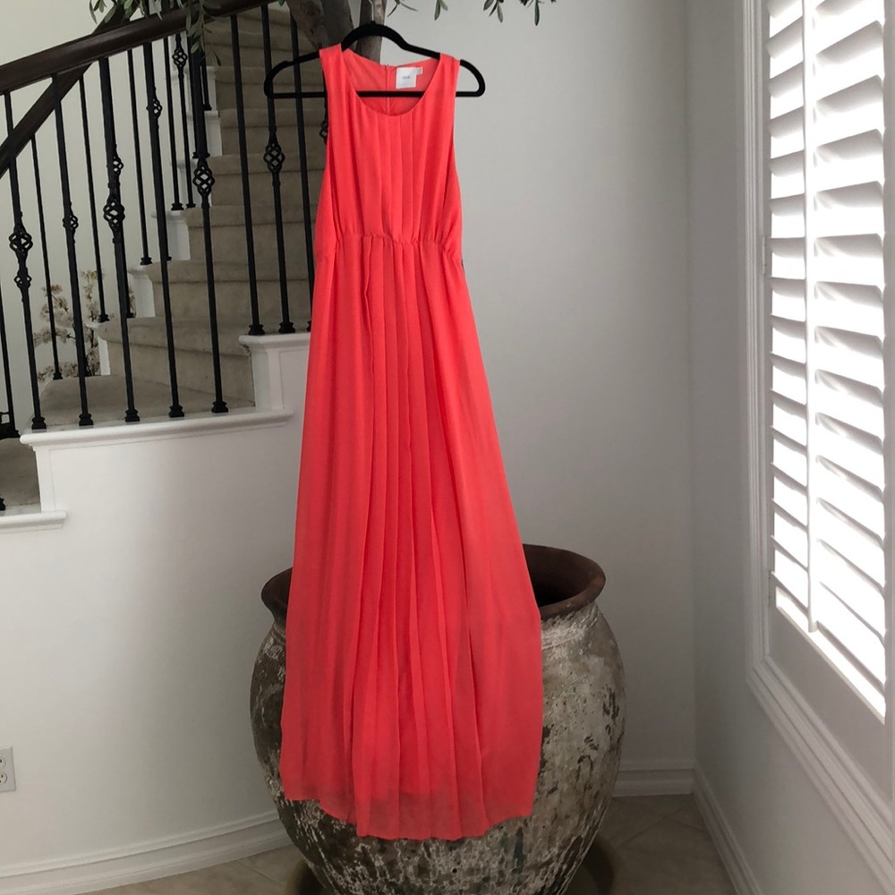 Coral Maternity Maxi dress